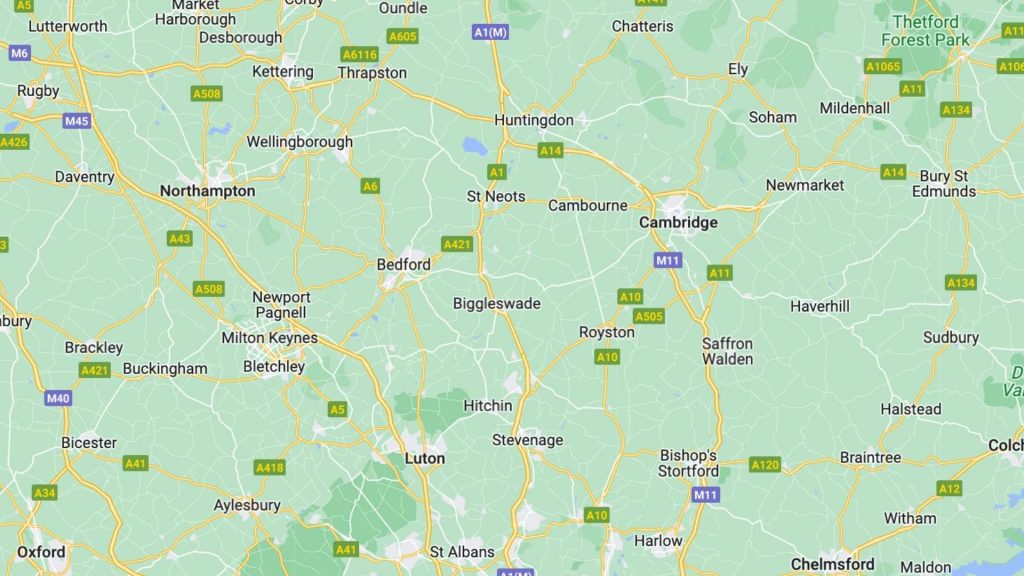 Bedfordshire Map