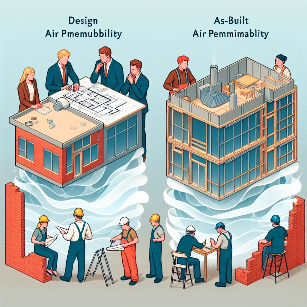 What is the difference between design air permeability and as-built air permeability?