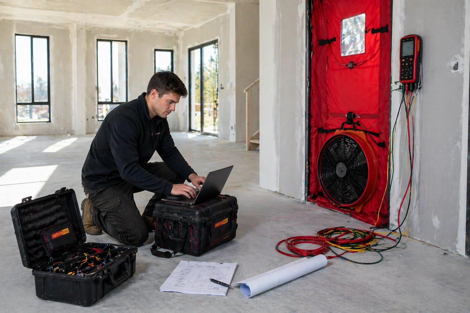 Airtightness testing for new homes